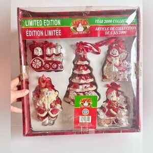Limited Edition 2000 Santa's Trim Shoppe Ornaments Set of 5